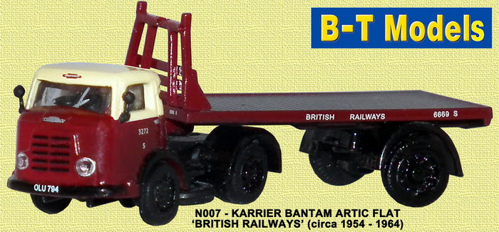 B-T Models N003 Karrier Bantam Flatbed British Railways 1/148th Scale New Boxed 