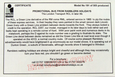 25603A The certificate supplied with the model