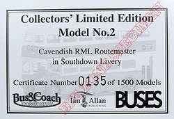 31903 - Supplied numbered certificate