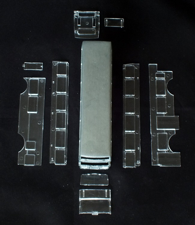 The model glazing components - Click to enlarge