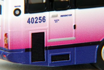Close up of engine grilles & emergency exit - Click to enlarge