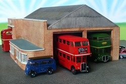 The garage in a simply diorama - Click to enlarge