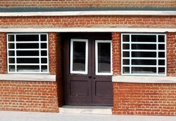 The office entrance doors & glazed windows