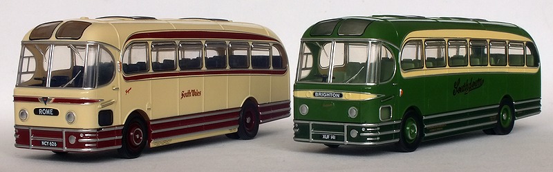 Oxford Diecast: 76WFA001 & 76WFL001- Weymann Fanfare Coaches AEC & Leyland Versions - click to view super hi-res image
