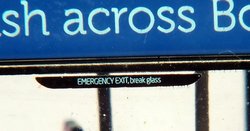 The tiny Emergency Exit signs are applied to various windows around the model - Click to enlarge