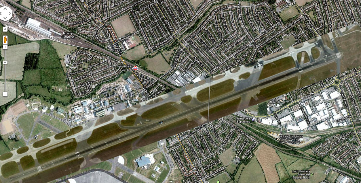 Move pointer off the picture to see what impact apossible runway extension could have