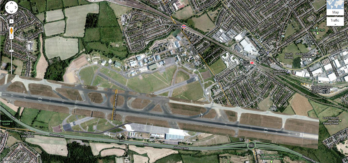 Move pointer off the picture to see what impact apossible runway extension could have