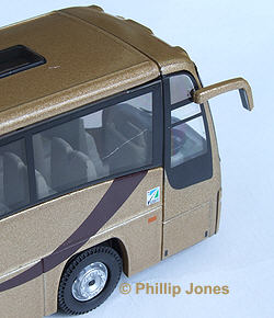 The join between the main diecast body and the plastic front end