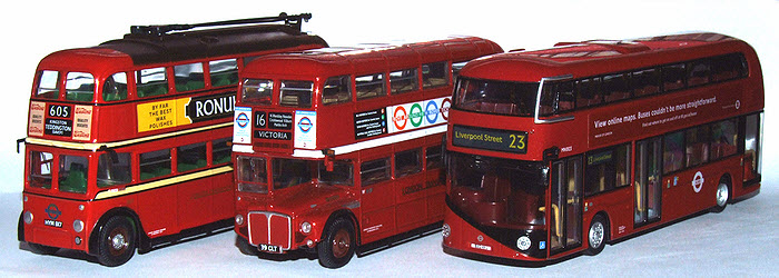 The Three London Transport Then & Now (OM49904) Set Models